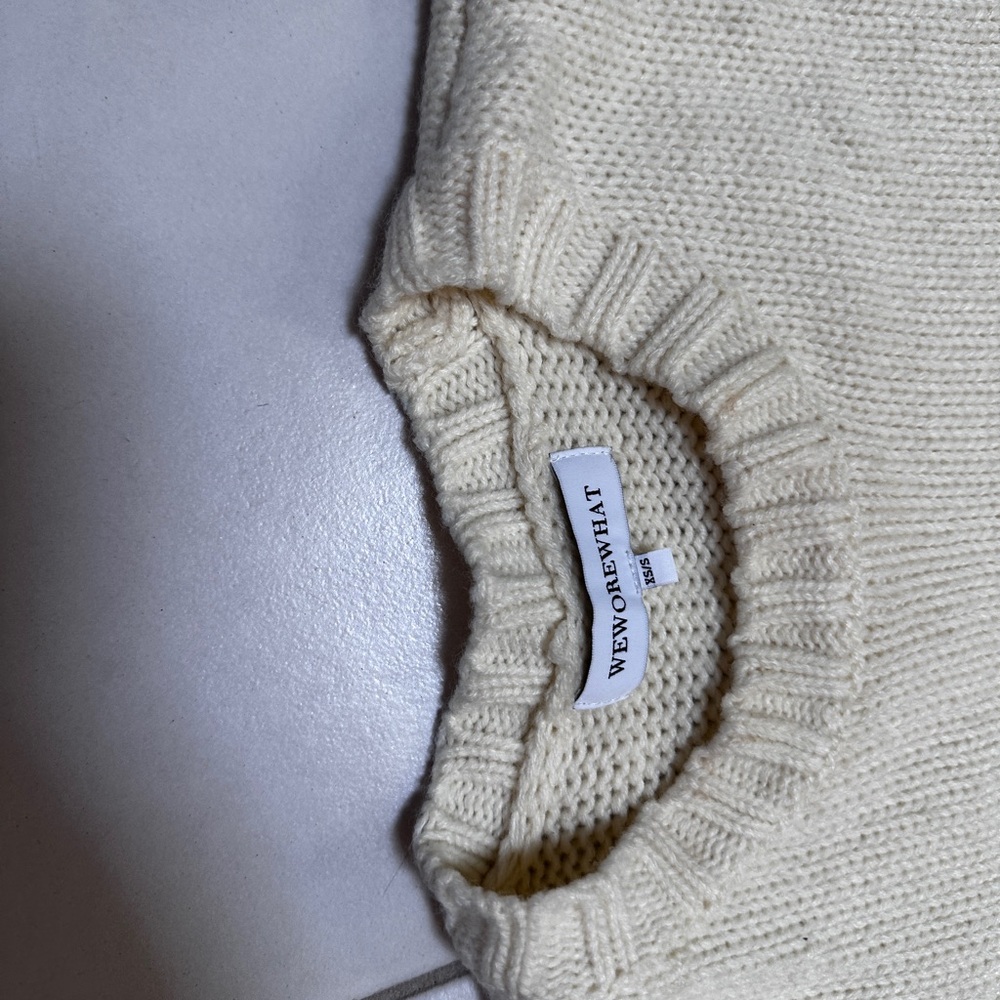 WeWoreWhat Ivory Knit Top